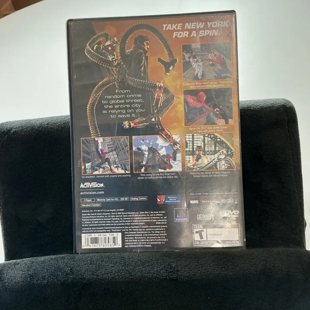 Activision Spider-Man 2 PlayStation 2 CIB PS2 Game Marvel Black Label